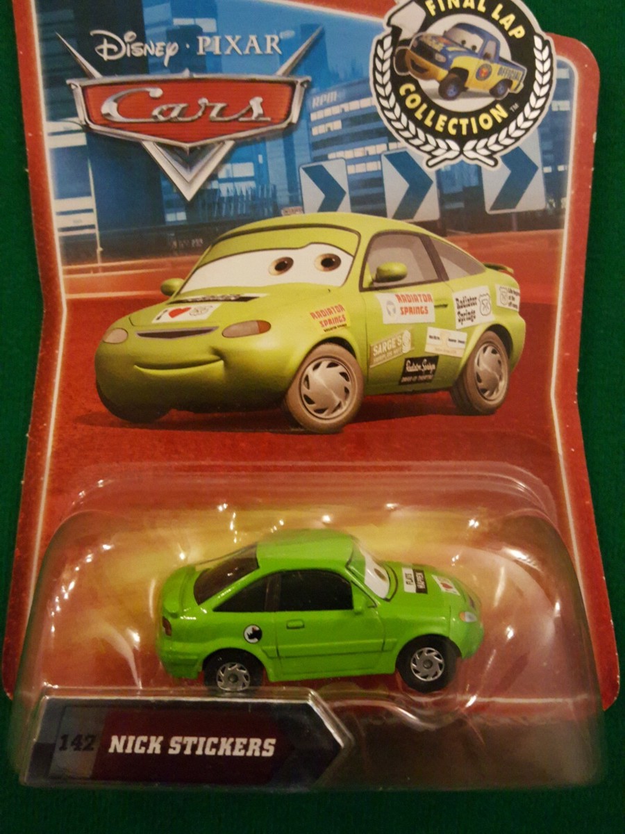 NICK STICKERS Disney Pixar CARS Final Lap collection diecast toy