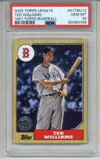2022 TOPPS UPDATE 1987 BASEBALL #87THBU12 TED WILLIAMS RED SOX PSA 10 LOW POP