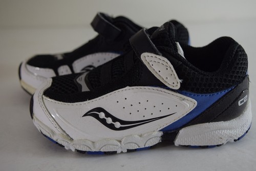 Saucony C2 Havok A/C Toddler Leather Boys Blue Black Shoes Running Sneakers 7 M - Picture 2 of 9