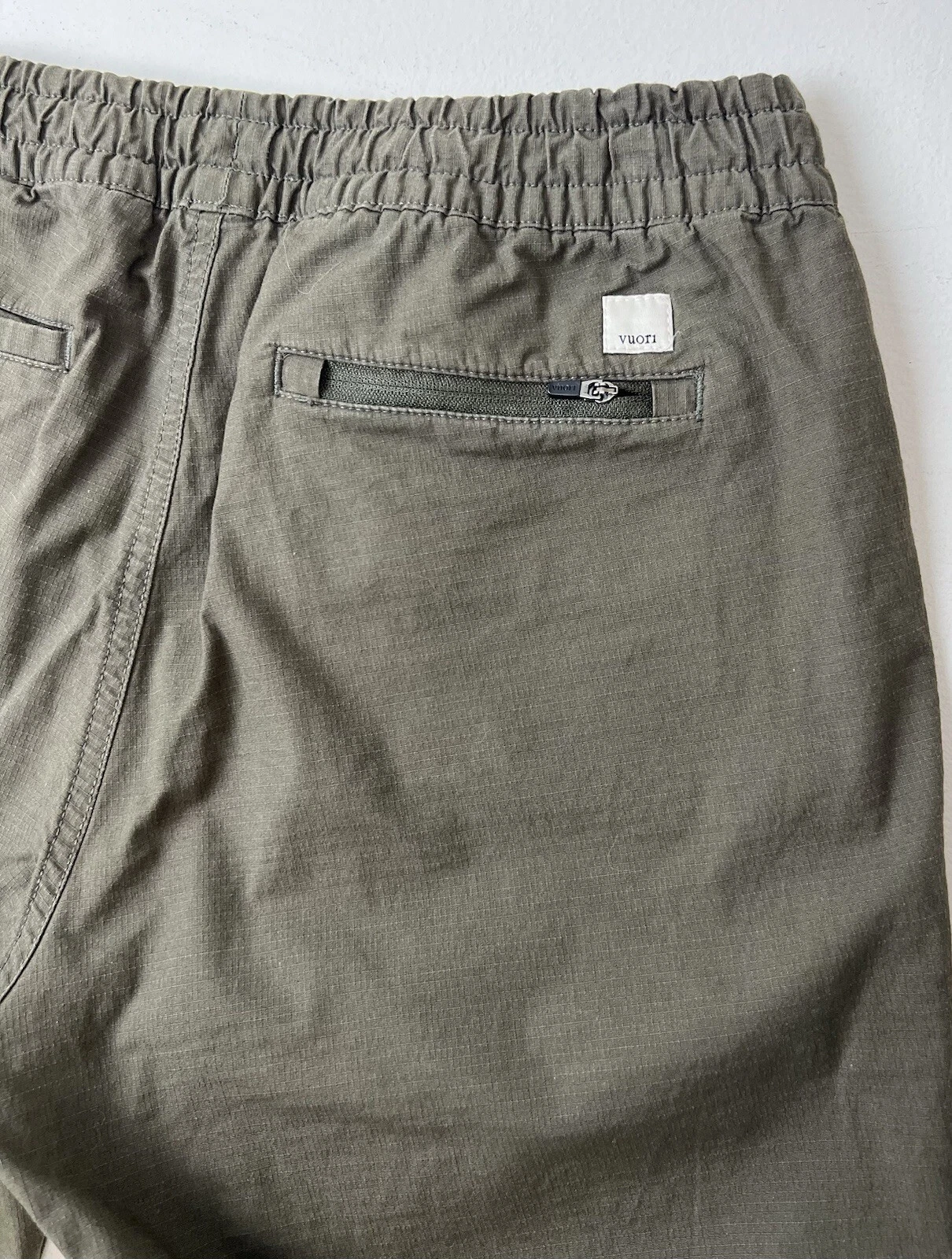 vuori ripstop raw hem pull on drawstring outdoors pants