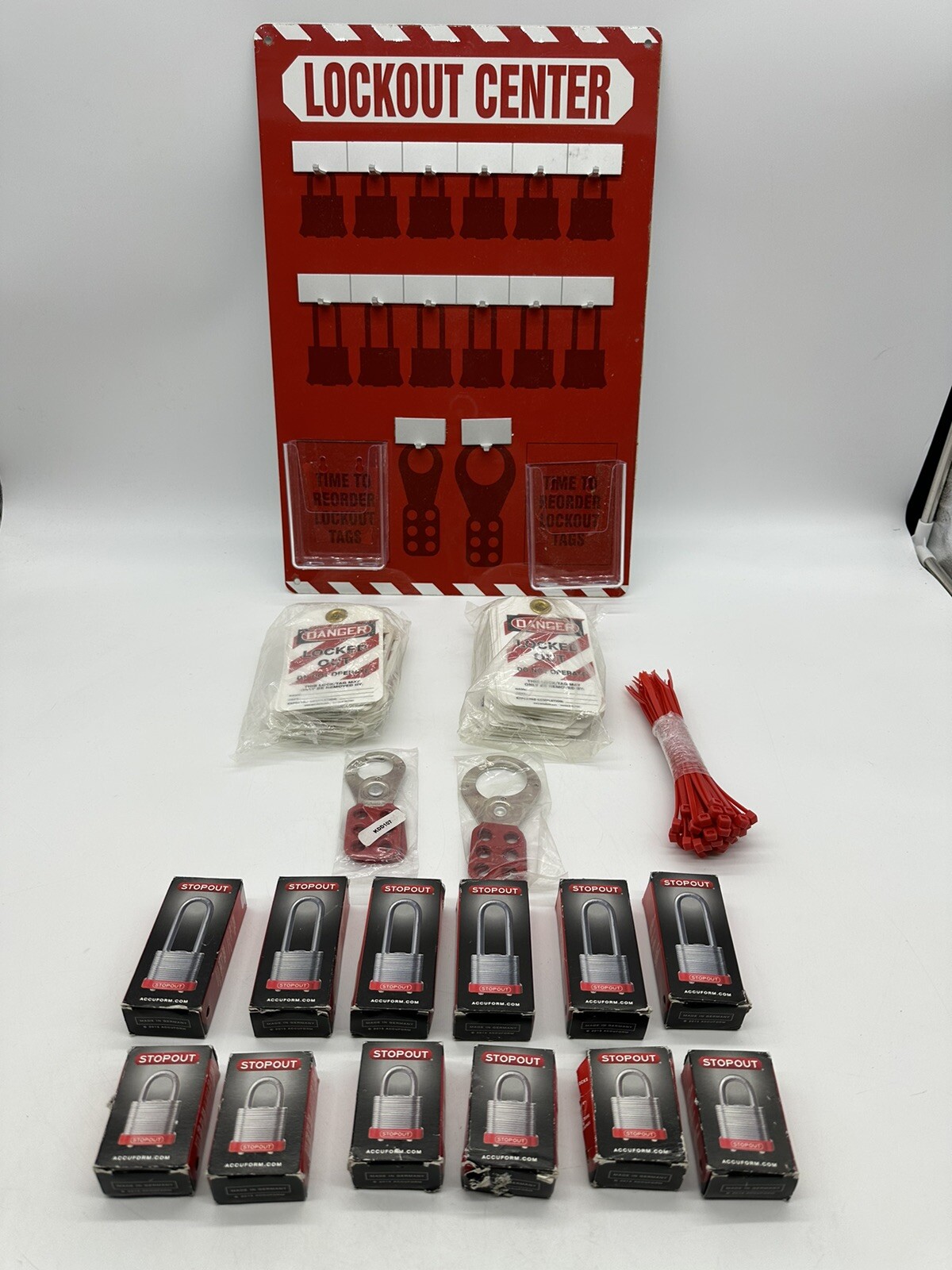 Accuform 18 pcs Lockout Tagout Kits Electrical Safety Kit Includes 16 ...