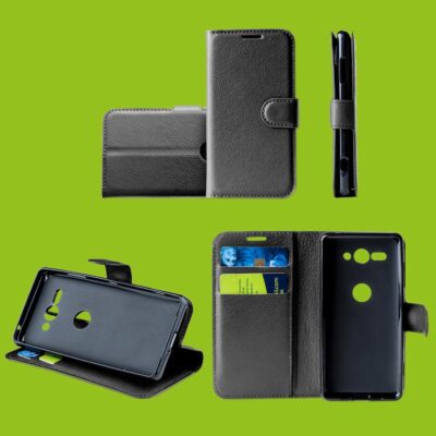 Für Samsung Galaxy M21 M215F Tasche Wallet Schwarz Hülle Etuis Kunst-Leder Case