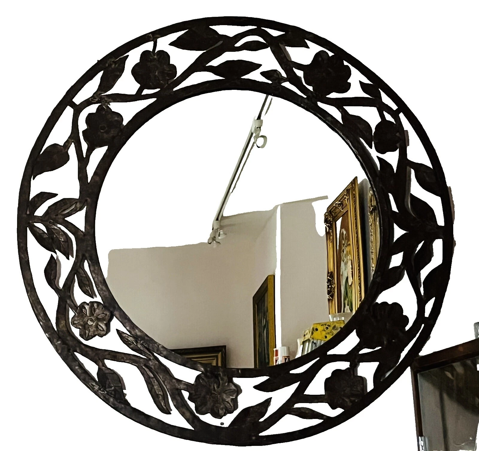 Sunroom Iron Frame Fireplace Mirror Home Décor Mirrors