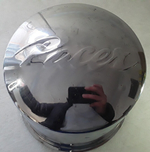 PACER 5.125" / 5-1/8" DIAMETER BORE CHROME WHEEL RIM CENTER CAP PUSH THRU 111HM
