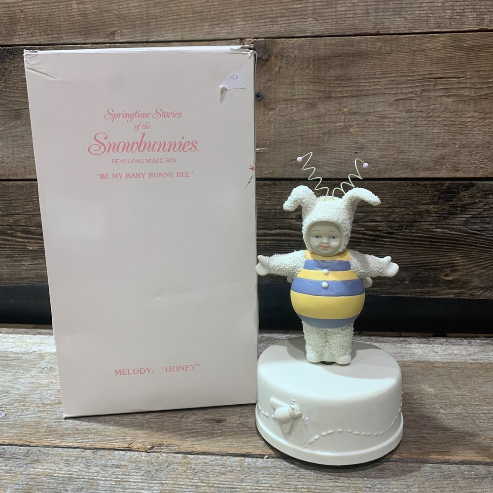 Dept. 56, Springtime Snowbunnies, Revolving Music Box, 