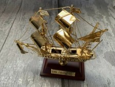 Gold plated San Francisco Model Ship - Rare