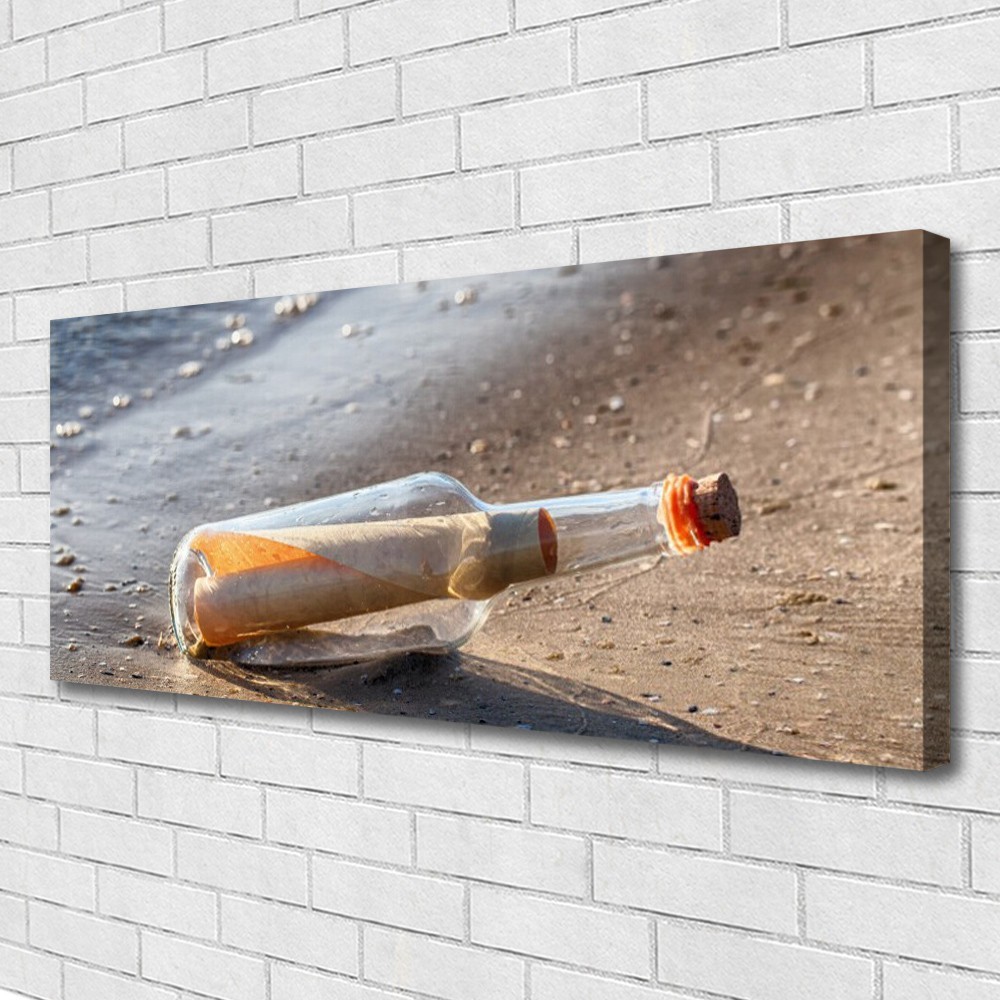 Tableaux 125x50 art message dans une bouteille decoration murale panoramique