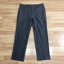 Chaps Ralph Lauren Gray Windowpane Dress Pants Men’s 34 x 30