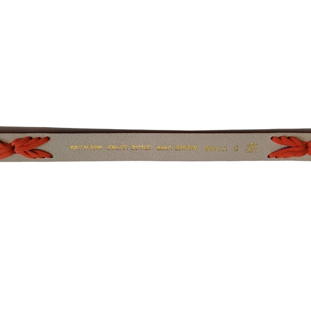 Medium Lodis NY Brown Leather Aztec Boho Neon Orange Stiched  display picture 3