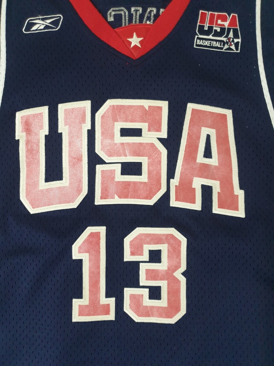 Vintage Team USA Olympic Basketball Tim Duncan #13 Reebok Jersey