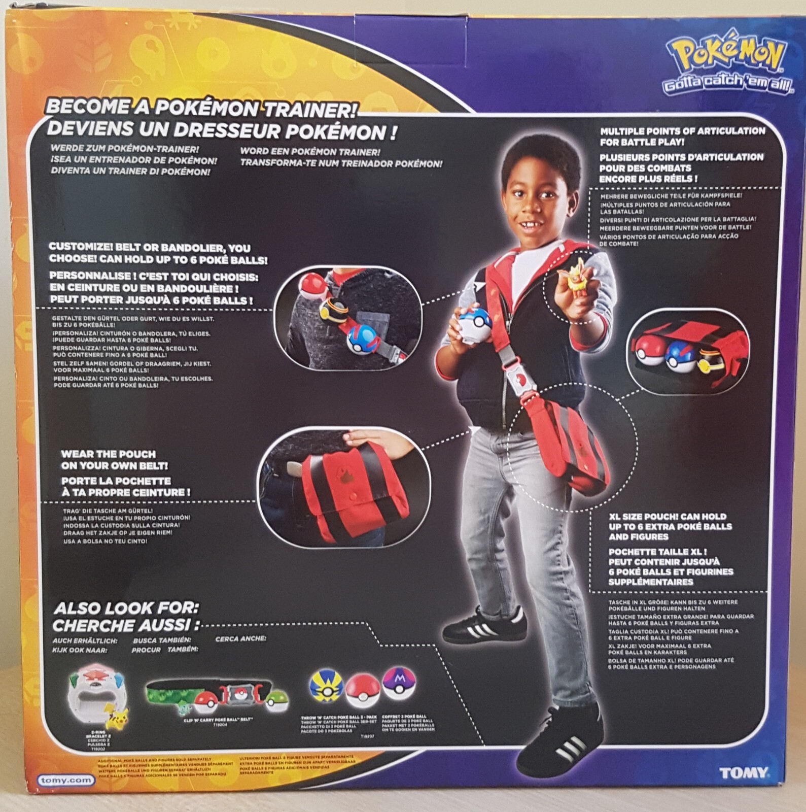 Tomy Pokemon Trainer Kit Pouch Poke Balls Adjustable Belt~Flareon ...
