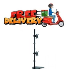 TekBox DUAL MONITOR VERTICAL MOUNT - 2 Computer Screen Stand 13-32" Twin Display