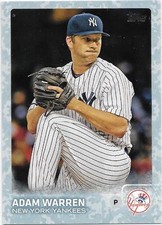 2015 Topps Update Baseball ADAM WARREN (Yankees)**SNOW CAMO BORDER**  #42/99