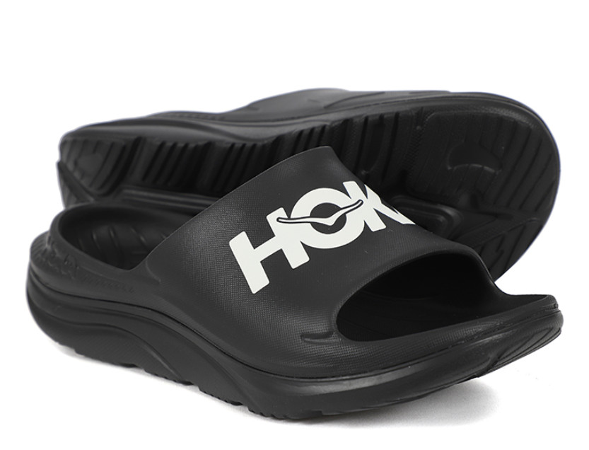 Повседневная обувь HOKA ONE ONE ORA Athletic Slide Slipper унисекс, черный 1155154-BWHT
