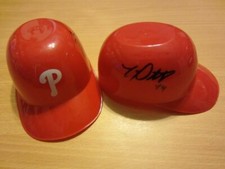 Philadelphia Phillies Ben Revere Signed Mini Helmet COA