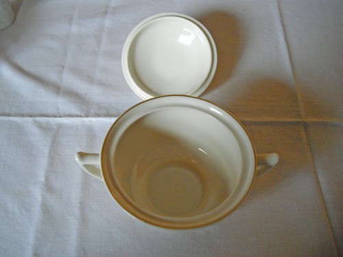 Azúcar vintage Syracuse China ARCADIA marfil antiguo O.P.CO con tapa ~ - Imagen 6 de 10