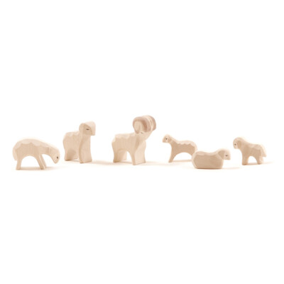 Ostheimer 66030 Schafgruppe 6 Teilig Minis in Box aus Holz Neu vom Fachhändler