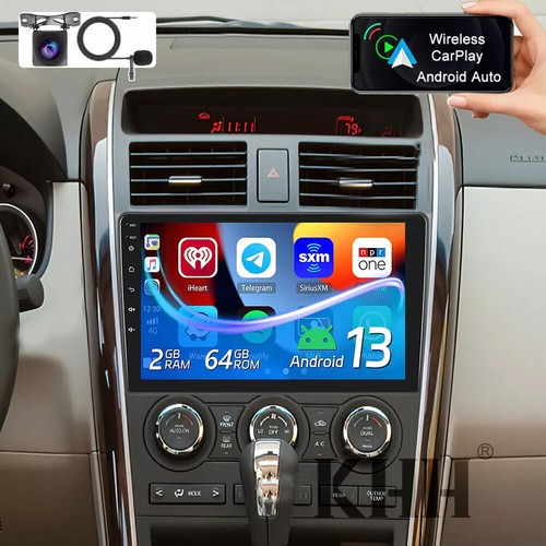 9" Android 14 Car Stereo With Wireless CarPlay & Android Auto - 2 DIN, 4+64GB, GPS, Bluetooth