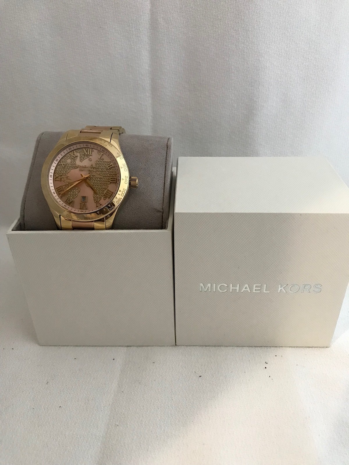 michael kors gold world watch