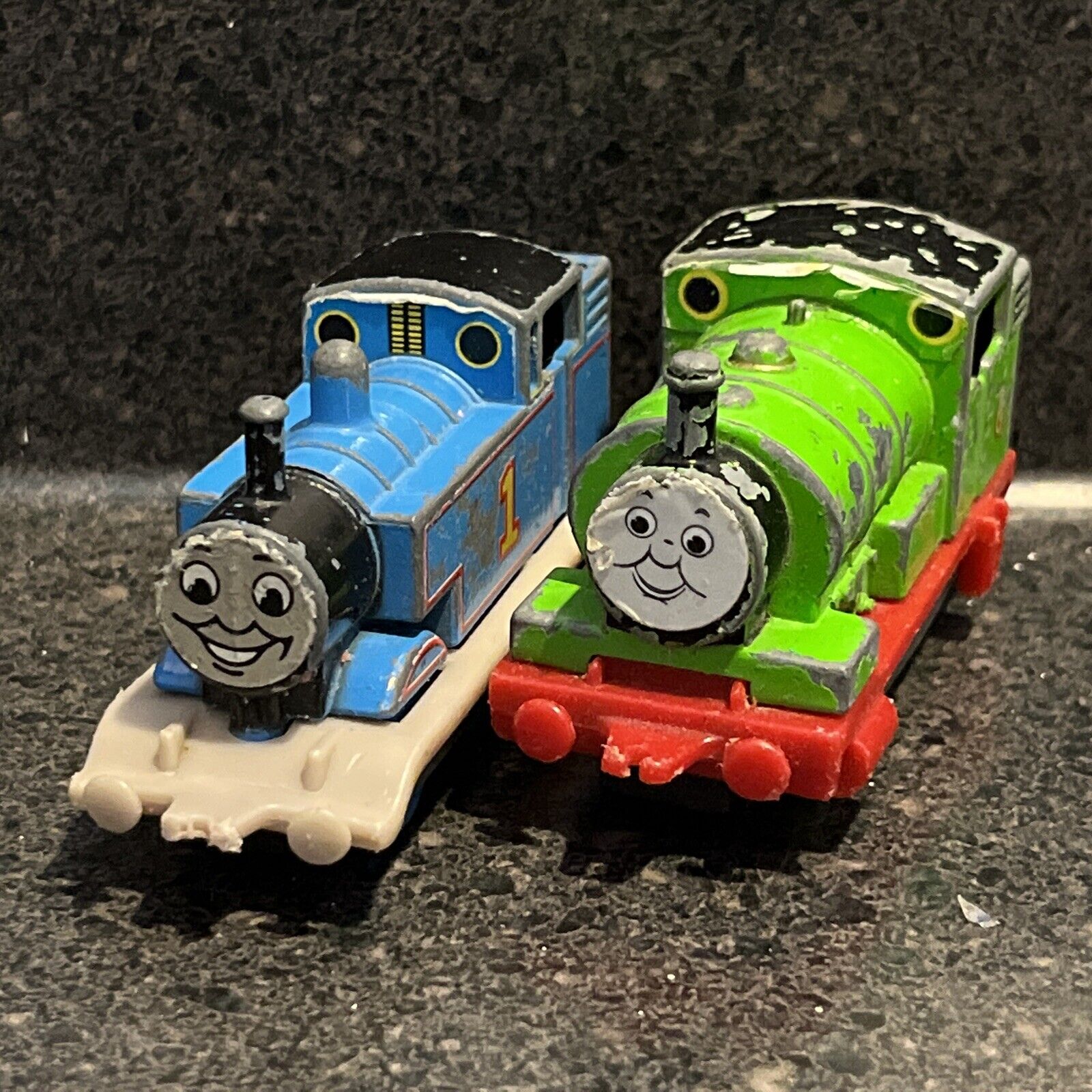 Paper Face Thomas & Percy - Vintage ERTL Diecast Metal Thomas & Friends Railway