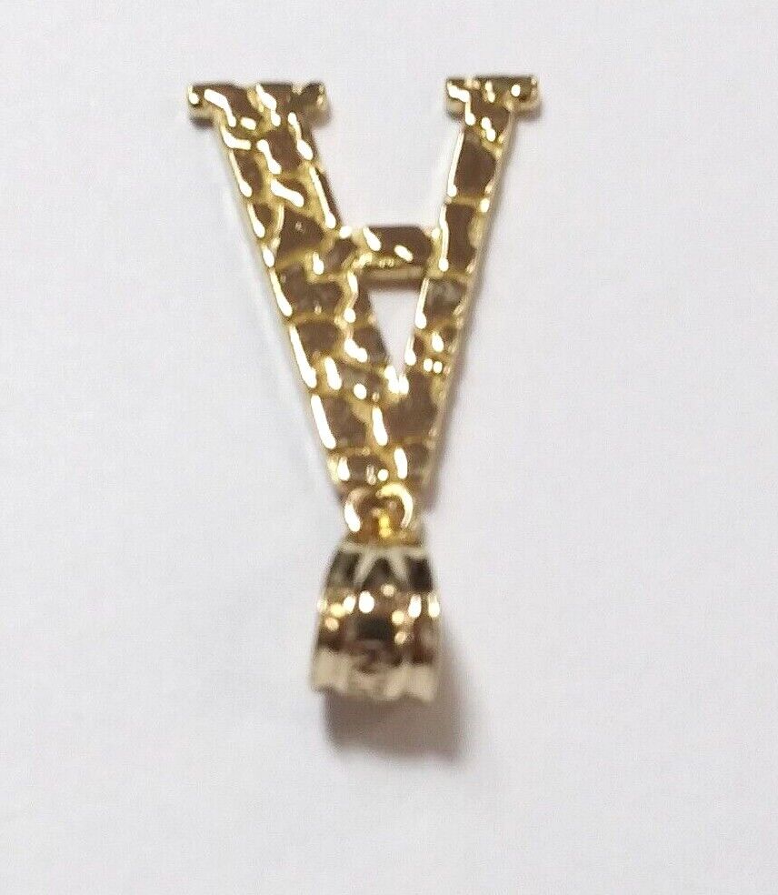 Beautiful 10K Solid Yellow Gold Initial A Charm P… - image 3