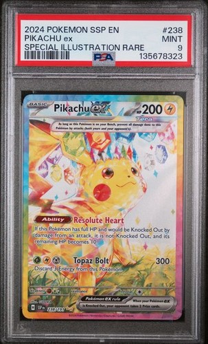 Pokemon Pikachu ex Surging Sparks Special Illustration Rare #238 PSA 9 Mint