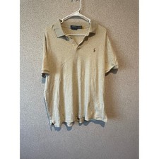 Polo Ralph Lauren Men's Custom Slim Fit Polo Shirt, Classic Casual Beige XL