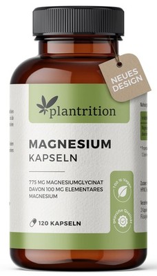 Magnesium Kapseln 120 Stk - 100mg elementares Magnesiumglycinat - Vegan