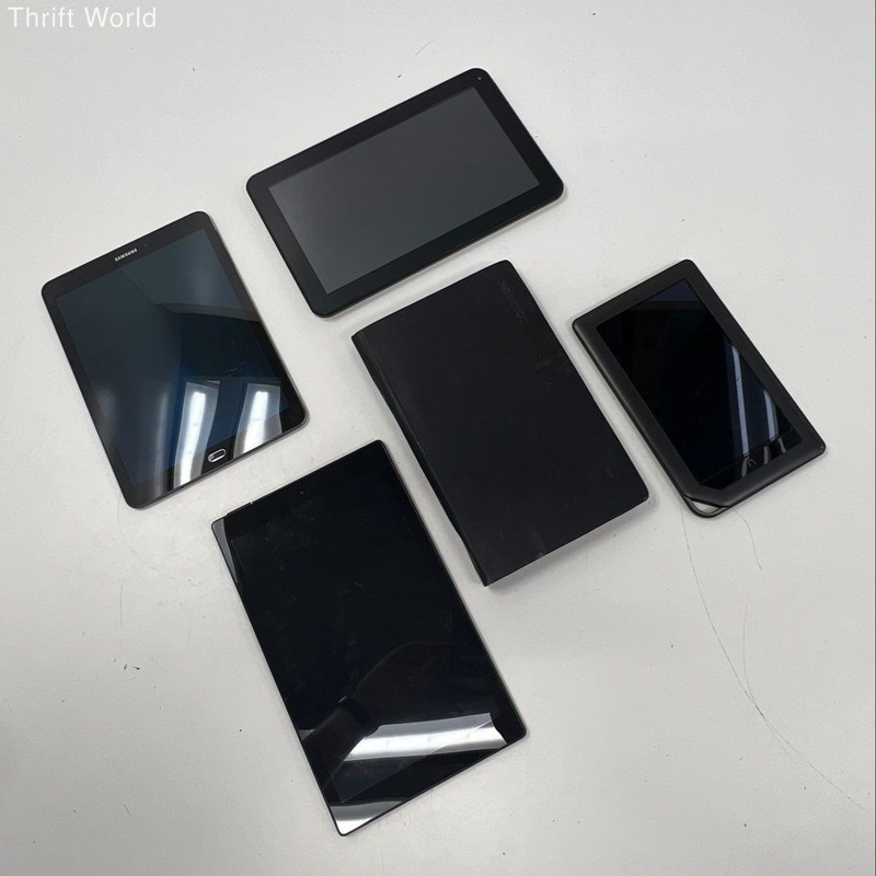 Mixed Tablet Lot Samsung Amazon Nook Contixo Lookbook 5 Piece For Parts