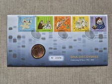 2003 Royal Mint/Mail Bunc DNA Discoveries £2 Coin Cover Together With Stamps.