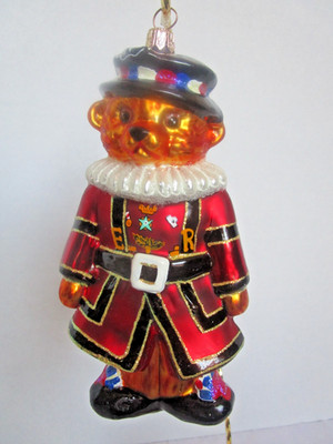 Radko BEEFEATER BEAR Yeoman Warder Tower London Christmas Ornament 99-172-0