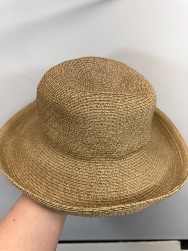 Vintage Eric Javits Hat Packable Vacation Beach Travel Neutral Color Tan