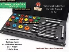 HONDA,SUZUKI,KAW BIKES VALVE SEAT CUTTER SET CARBIDE TIPPED + REAMS +GUIDE STEMS