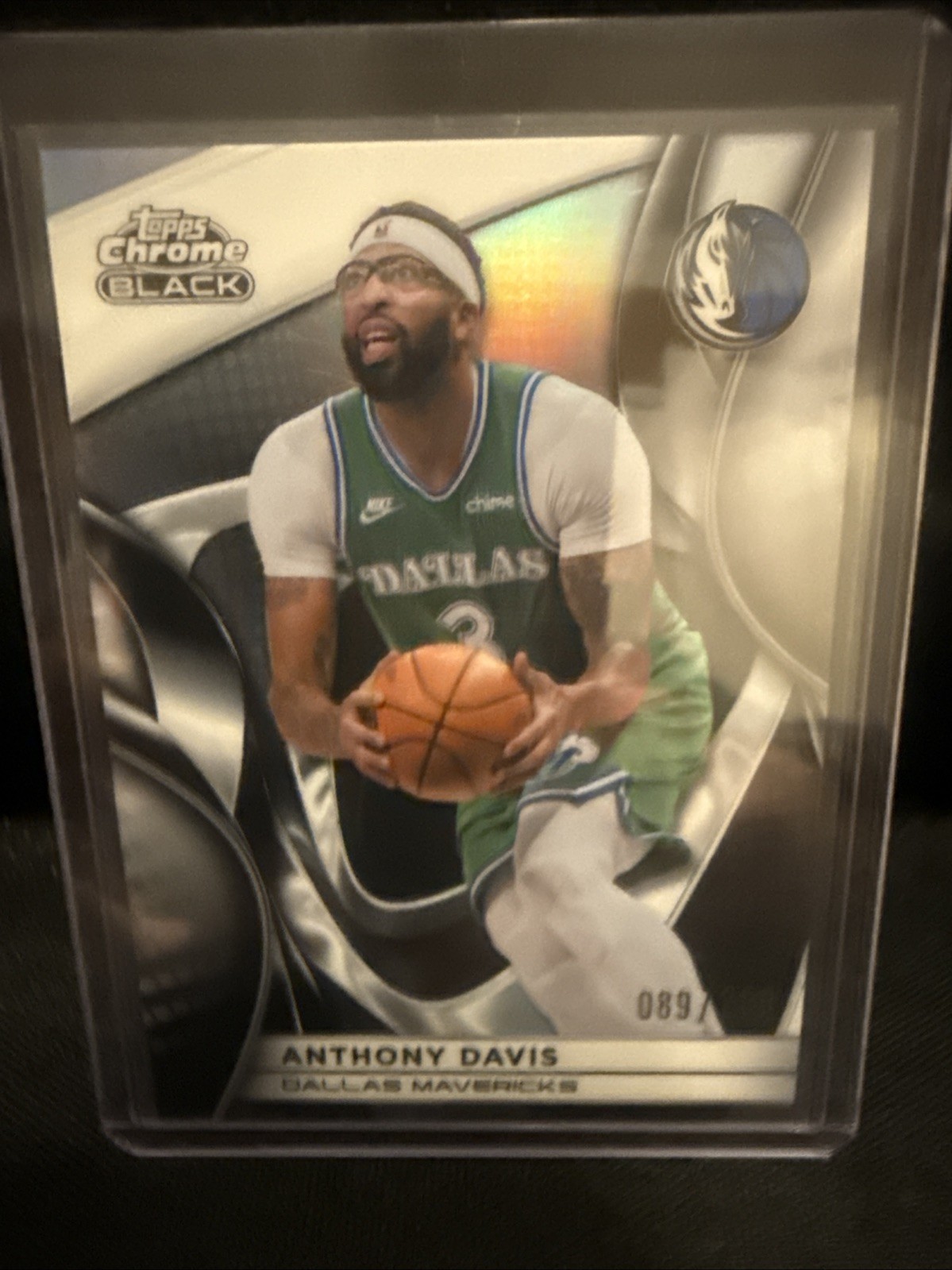 2025-26 Topps Chrome Black Anthony Davis Refractor #/299 Mavericks