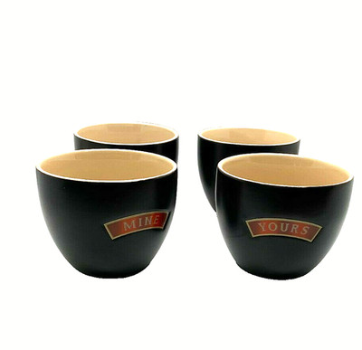 Bailey's Irish Cream  Cups ''Mine & Yours'' Set of 4 Barware Ceramic Collectibles