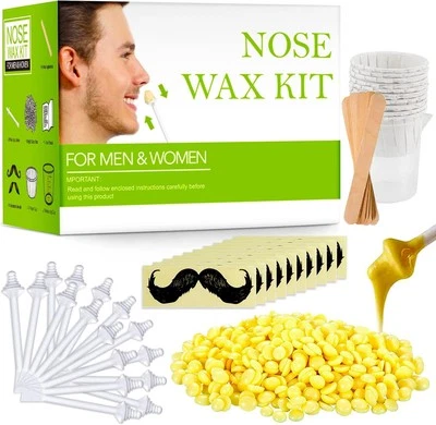 MILUKON Nose Wax Kit for Men and Women, Nose Hair Removal Wax with 100g Nasal Hair Wax