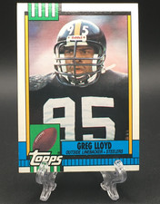 1990 Topps Greg Lloyd Rookie Card #178 Pittsburgh Steelers Linebacker Football. rookie card picture