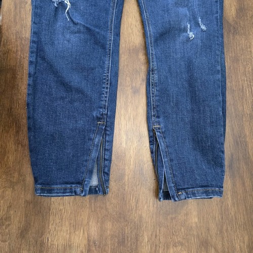 Pistola Jeans Size 30 Blue Skinny Medium Wash Denim Distressed Ankle Zips - Picture 8 of 13