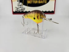 Bagley Mint Vintage/NOS Diving B in Dark Crayfish on Chartreuse DB2-DC9 