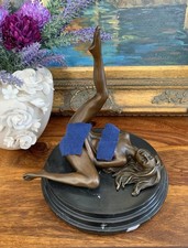 Bronze Figure Virgin Bronze Sculpture Woman Statue Nude Venus Decor Art Figurine