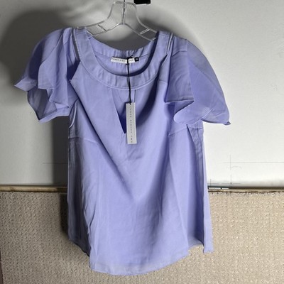 382 Cold Shoulder Halter Top Sz X-Small Pastel Purple