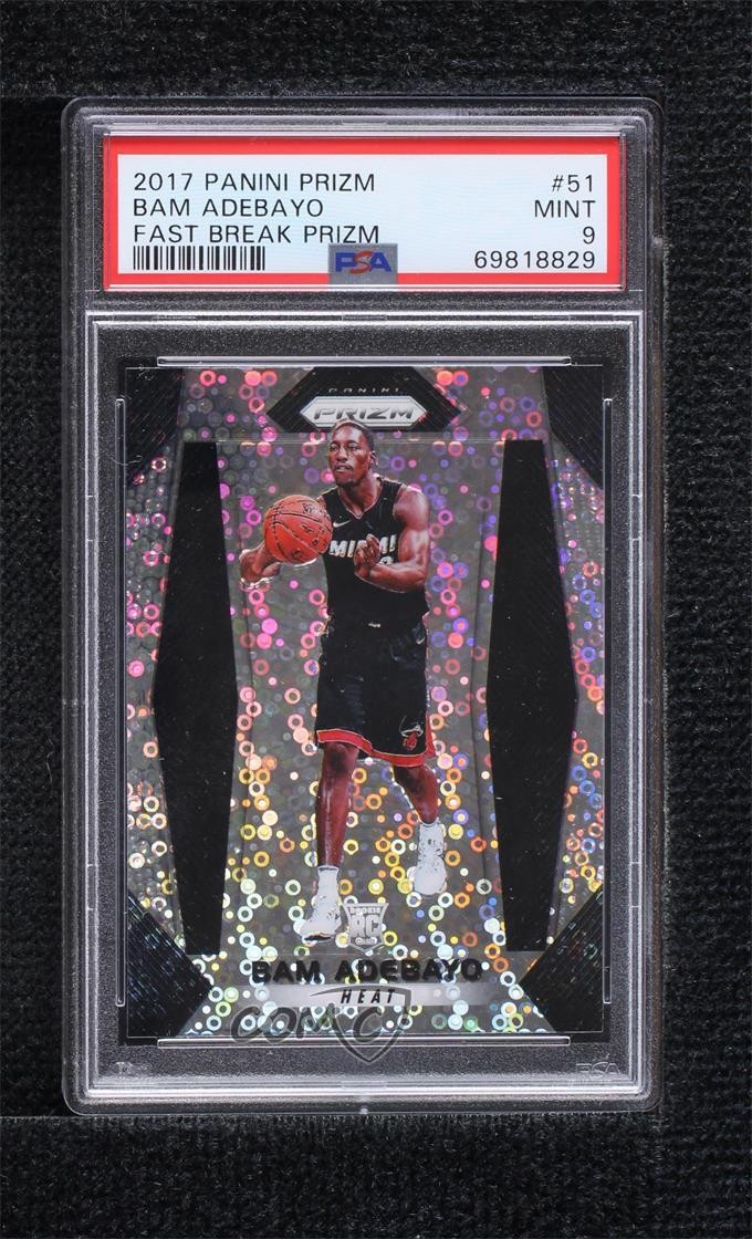 2017-18 Panini Prizm Fast Break Prizm Bam Adebayo #51 PSA 9 MINT Rookie RC 0x5i