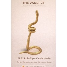 Gold Snake Candle Holder