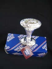 Vintage Made In England Queen Anne Silver Plated Metal Oval 5" Bud Vase NIB