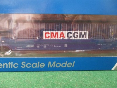 DAPOL 00 KTA WAGON WITH 40FT CONTAINER CMA/CGM 'GERRS97738' CAT NO. B910E