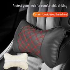 Car Neck Pillow Set 12 PCS PU Leather Headrest Cushions Fit Various Vehicles