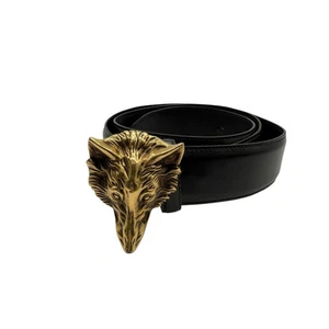 Ceinture homme Gucci en cuir avec boucle loup
