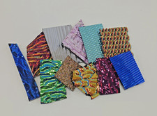 4 oz. Assorted Dichroic Glass TEXTURES on Black - 90 COE