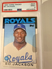 BO JACKSON Rookie Card 1986 Topps Traded #50T  PSA 9 Mint Kansas City Royals