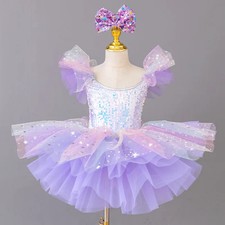 Children's Day Dance Dress Girl Ballet Dresses Girls Ballet Sequins Outfit Kids
